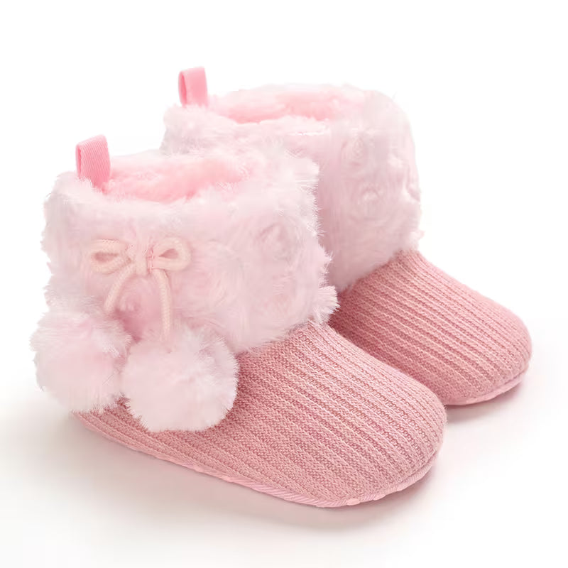 Baby Fleece-Lined Shoes – Warm & Cozy Footwear for 0–1 Year Old Babies