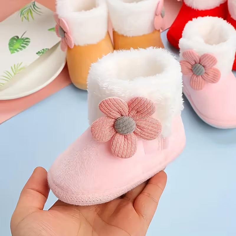 Baby Princess Shoes – Soft Sole Winter Footwear for 0–12 Months