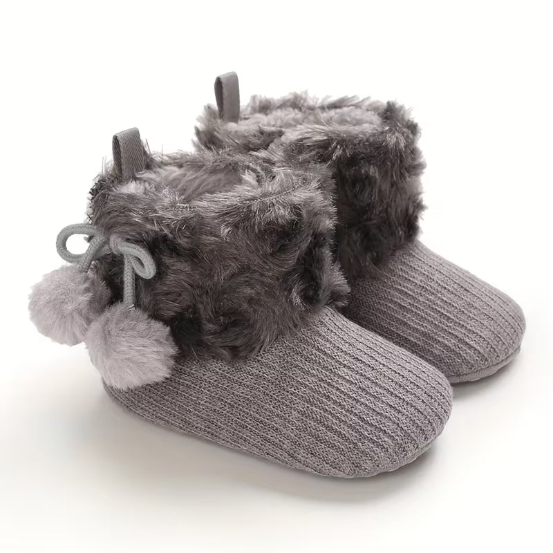 Baby Fleece-Lined Shoes – Warm & Cozy Footwear for 0–1 Year Old Babies