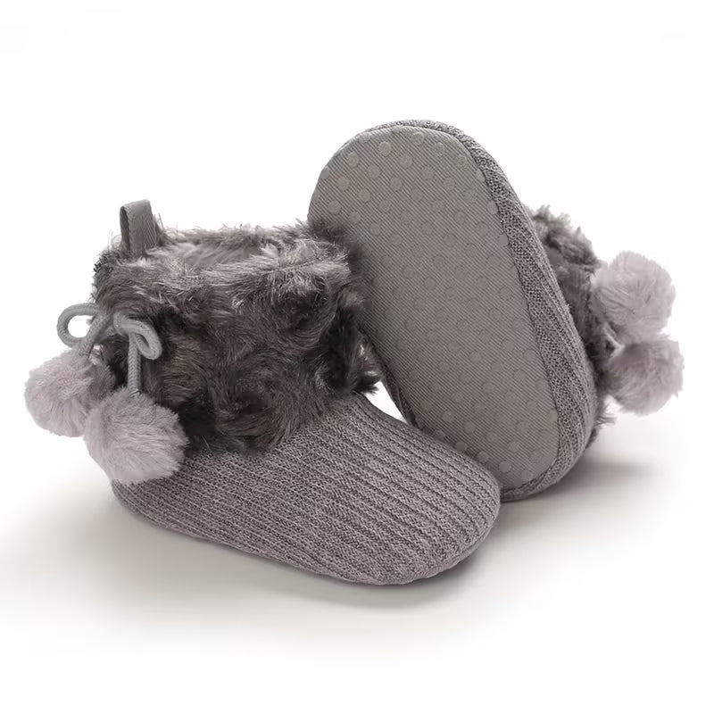 Baby Fleece-Lined Shoes – Warm & Cozy Footwear for 0–1 Year Old Babies