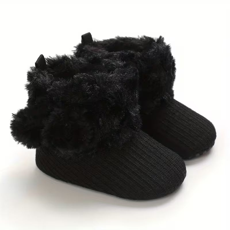 Baby Fleece-Lined Shoes – Warm & Cozy Footwear for 0–1 Year Old Babies