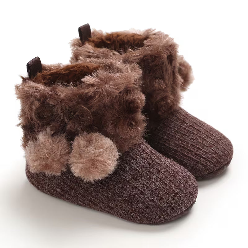 Baby Fleece-Lined Shoes – Warm & Cozy Footwear for 0–1 Year Old Babies