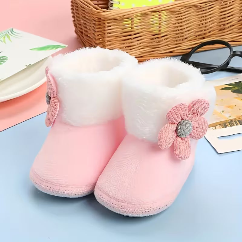 Baby Princess Shoes – Soft Sole Winter Footwear for 0–12 Months