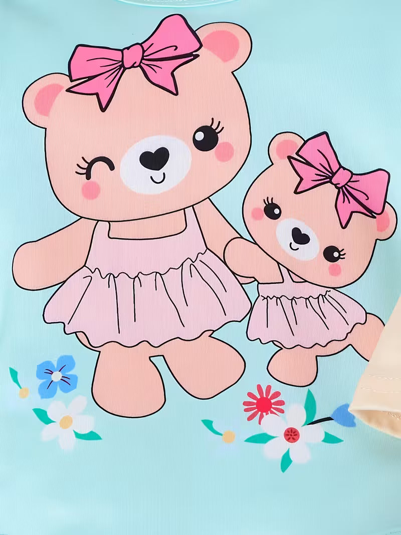 5-Set Newborn Baby Clothing Collection – Summer Short-Sleeve T-Shirts & Matching Shorts